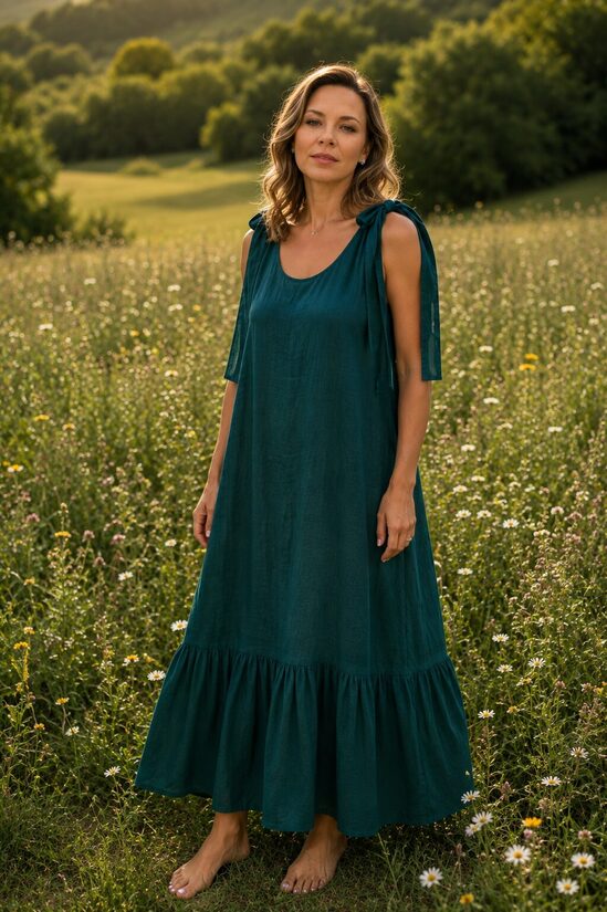 Linen dress Emerald Charlotte