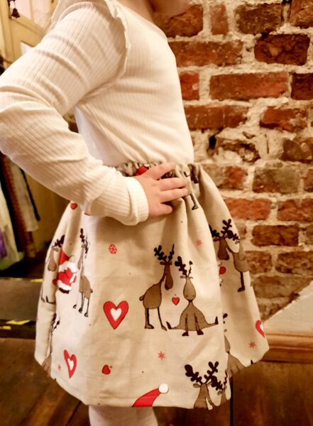 Lina svārki meitenēm Ziemassvētku brieži